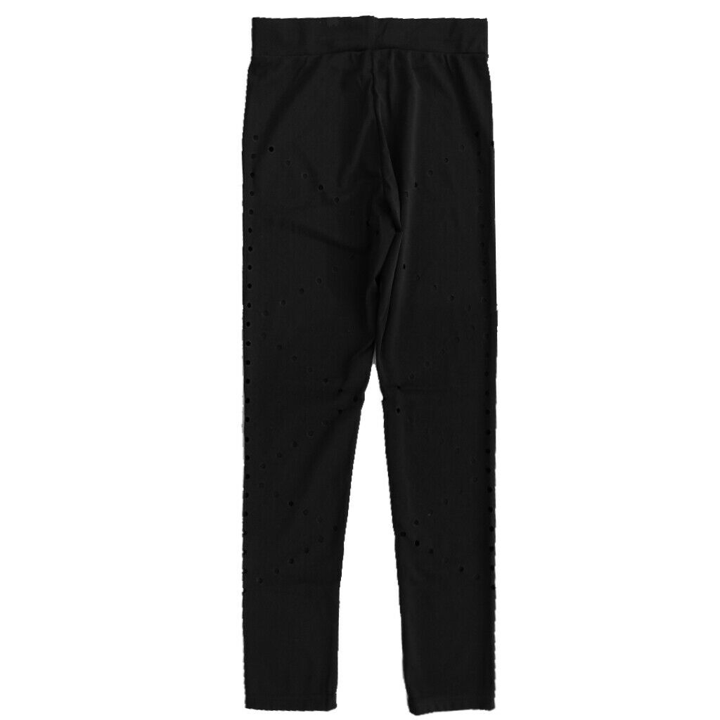 Hollow out Black Women Yoga Gym Leggings Compression Stretch Sports Pants M