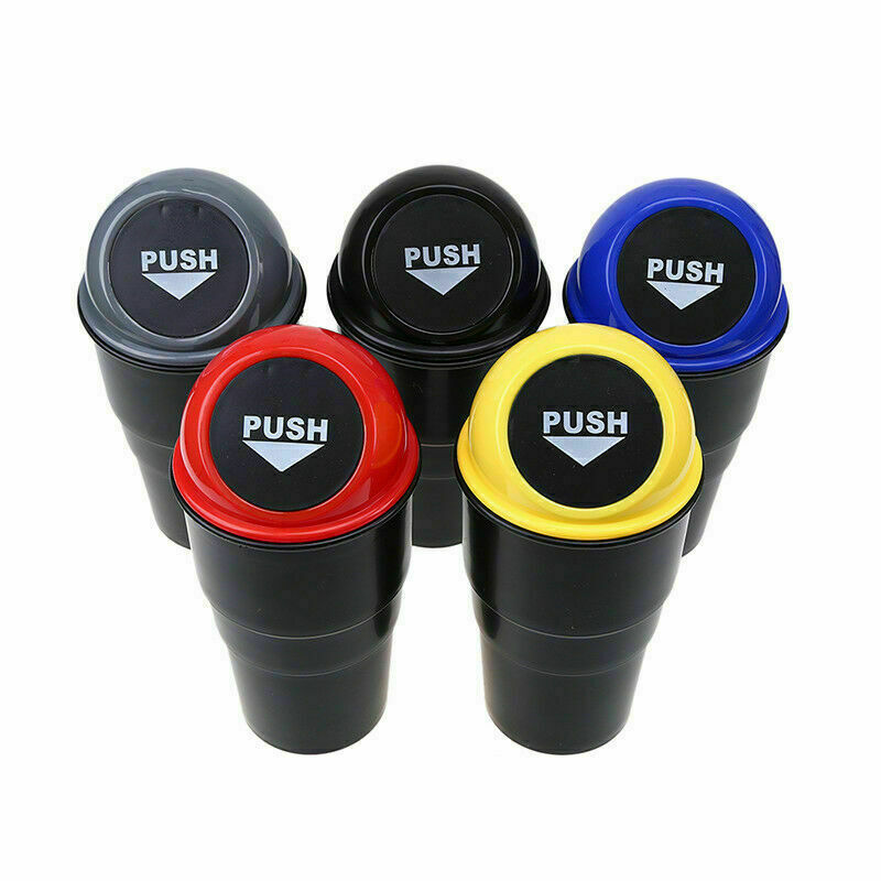 1pc Universal Blue Car Trash Rubbish Bin Can Garbage Dust Case Storage Holder