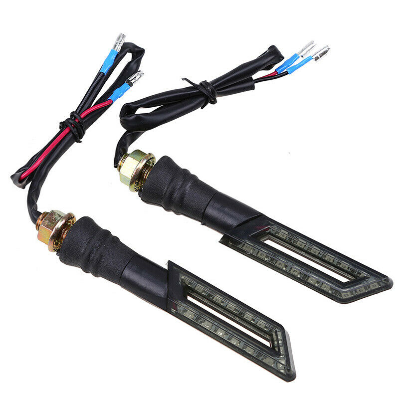 Smoke Amber LED Turn Signal Light M10 Indicator 10mm Bolt Motorcycle Universal