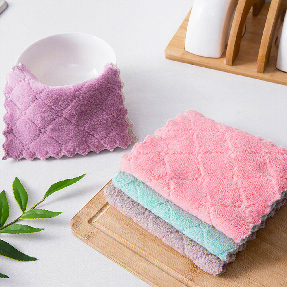 20 PACK Kitchen Towel Dish Cloth Super Absorbent Tea Towels 25x15cm Utopia Towel