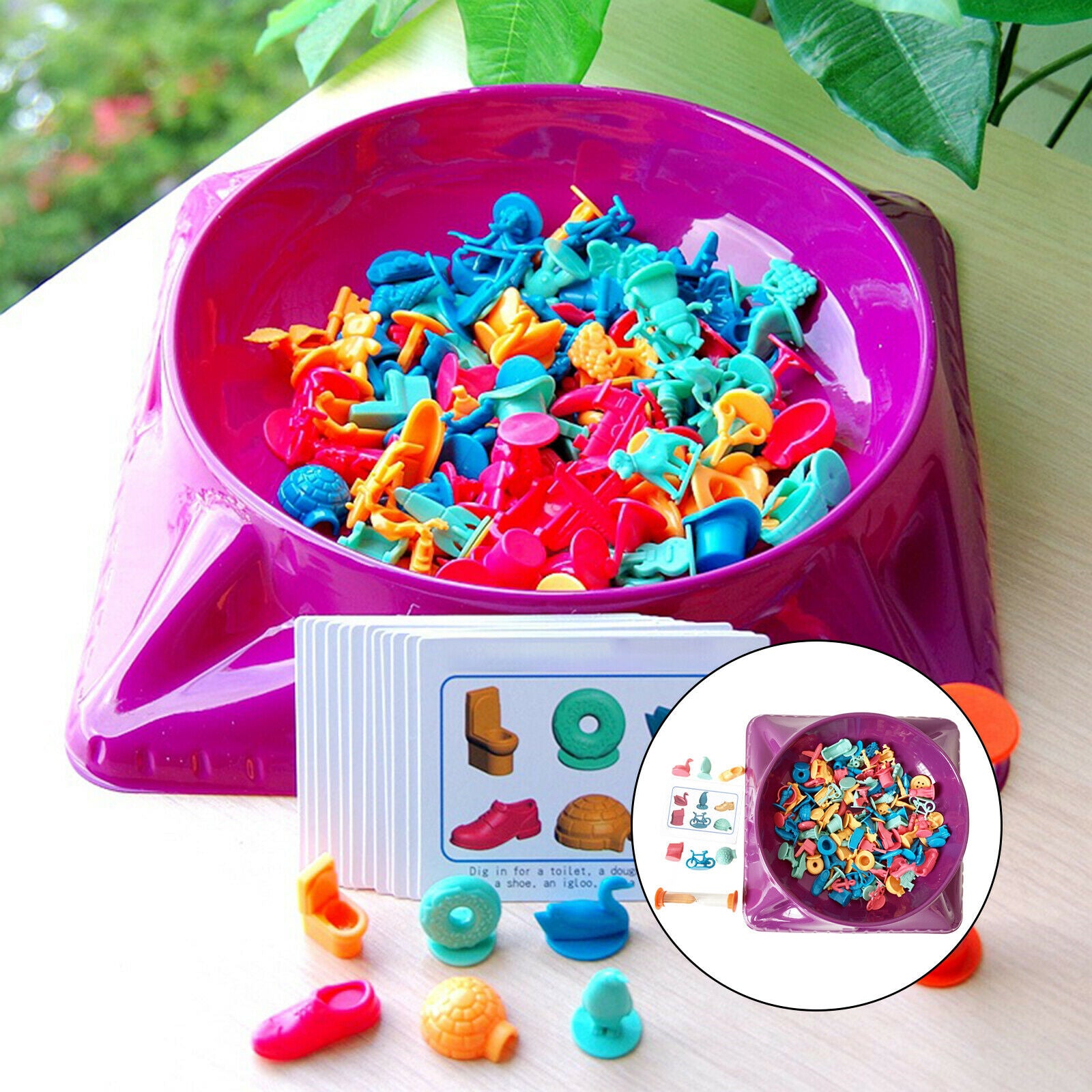 Multicolor Treasure Hunting Toys Family Board Game Toys Time Hourglass