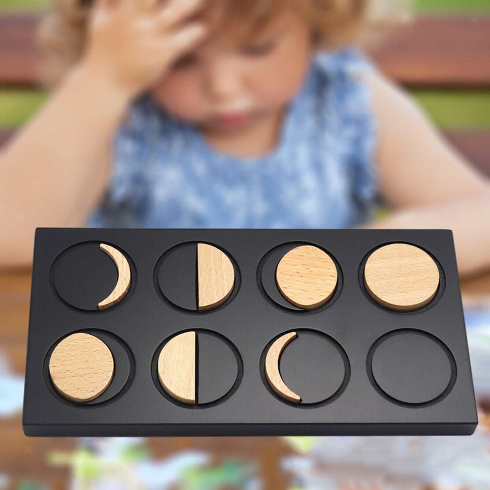 Science Toys Phases of Moon Puzzles Board Toys Playset for Toddlers Kids