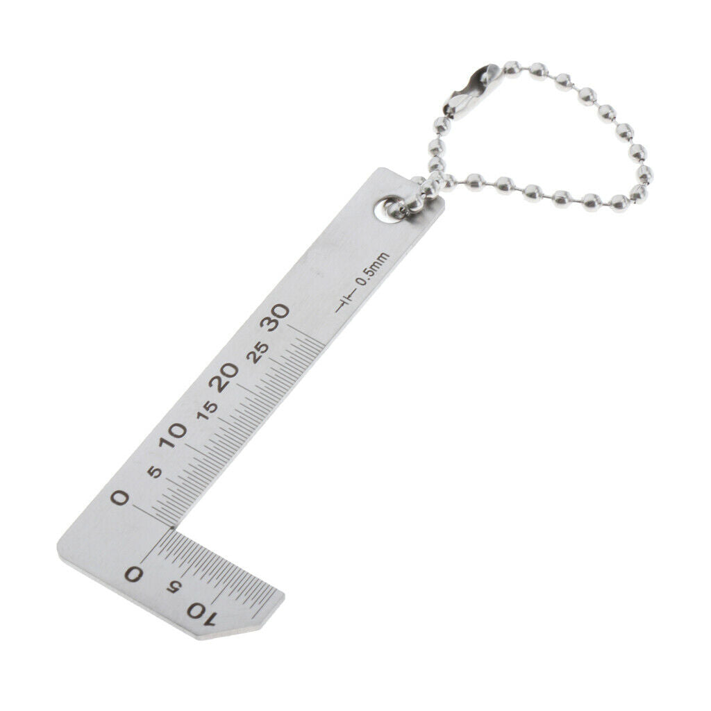 Stainless Steel Chamfering Gauge 2.6x6.5cm Tools Measurement Machinist