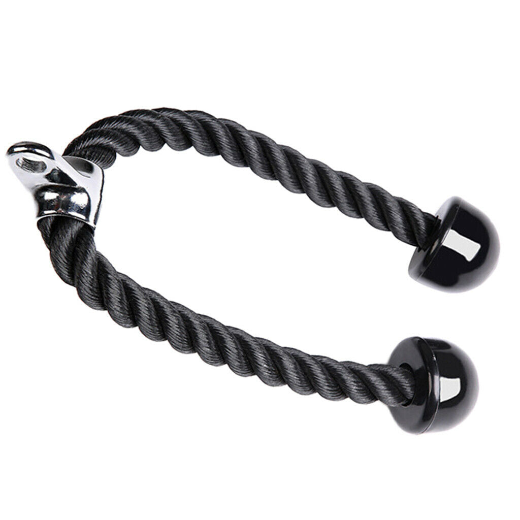 Muscle Training Gym Triceps Rope Cable Attachment 27.6 Inch Rope Black