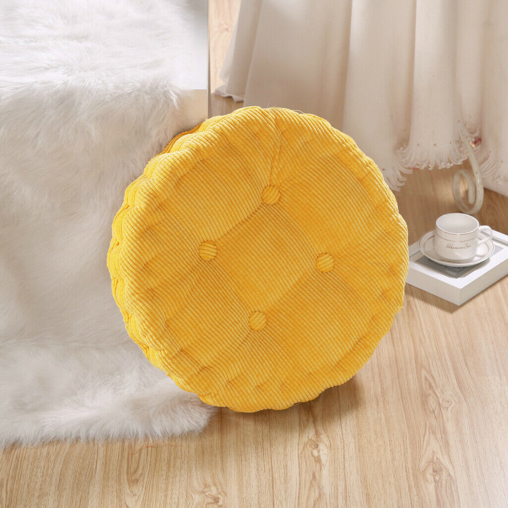 4X Cotton Chair Cushion Home Car Office Kitchen Patio Pillow Pad Yellow