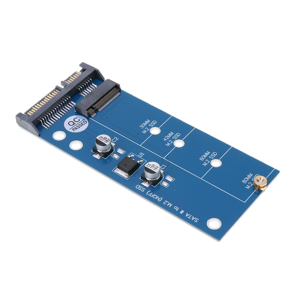 2x M.2 NGFF SSD To SATA 3.0 Converter Adapter, Support For M.2 SATA SSD 2280