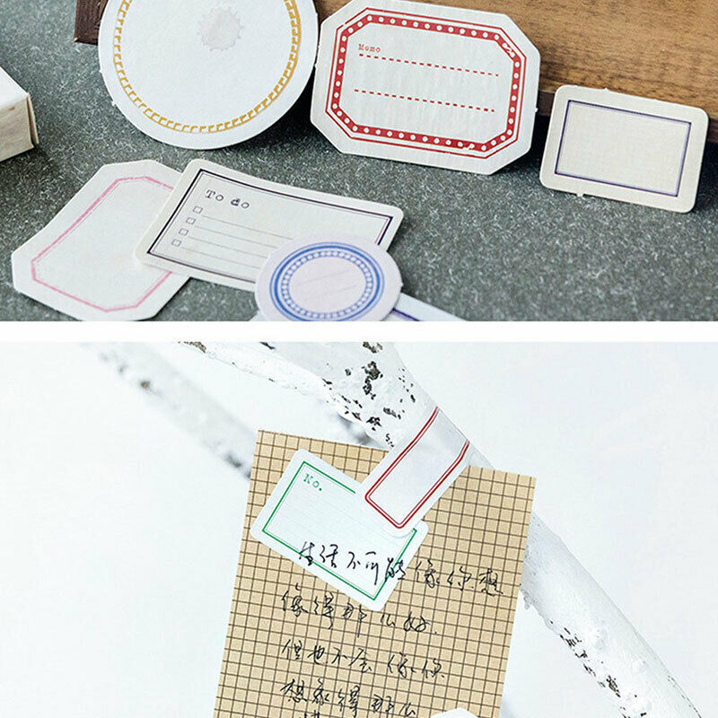 46pcs/pack Retro Blank Labels With Decorative Border Diy Decorative StickerS Lt