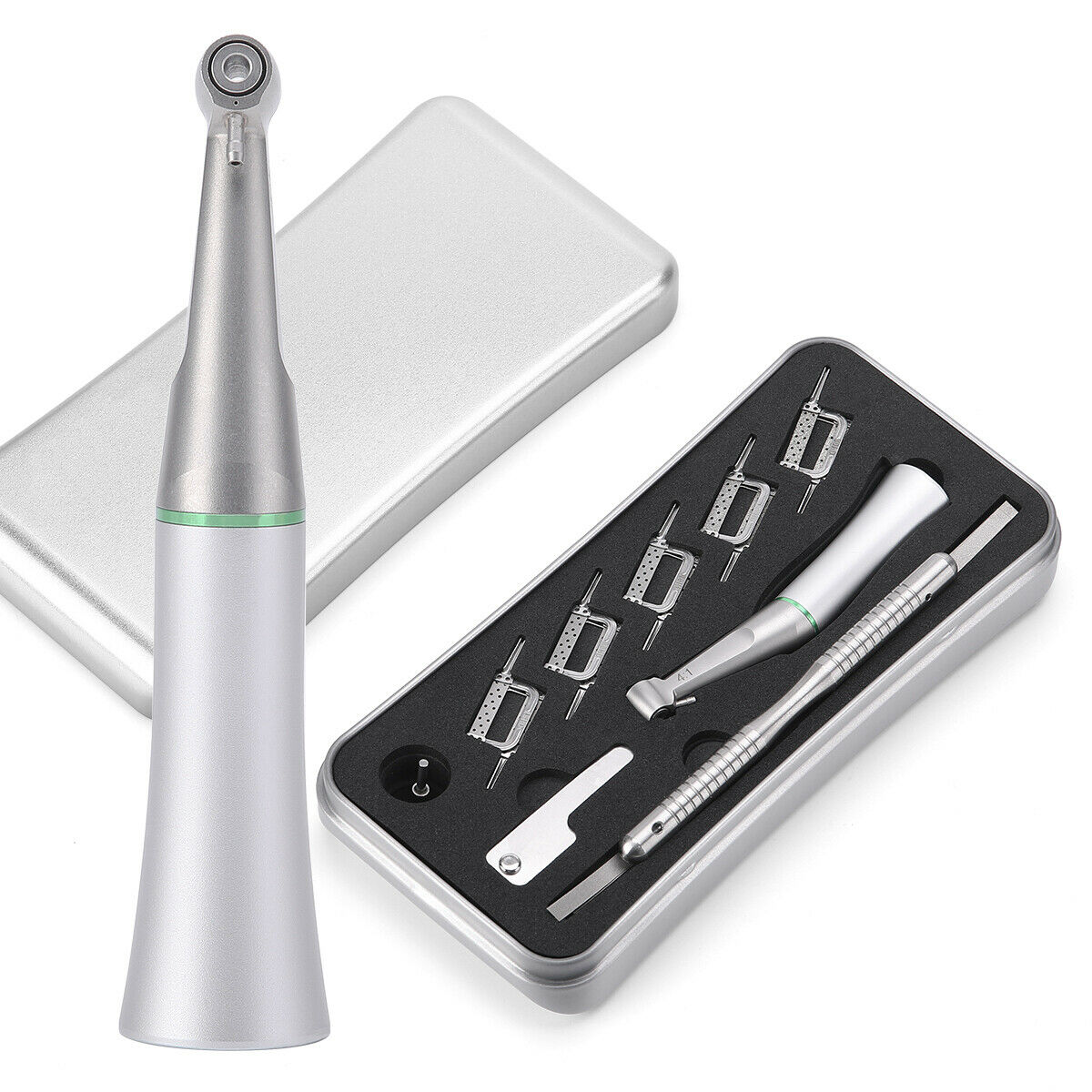 Dental Contra Angle Handpiece 4:1 Reduction +10Pc Interproximal Strips 2Types