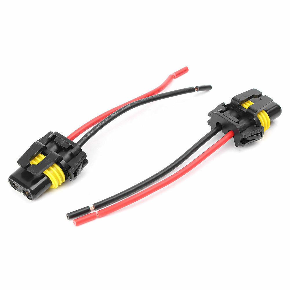 2pcs Universal 9006/9005 HB4/HB3 Fog Light DRL Female Pre-wired Connector Socket