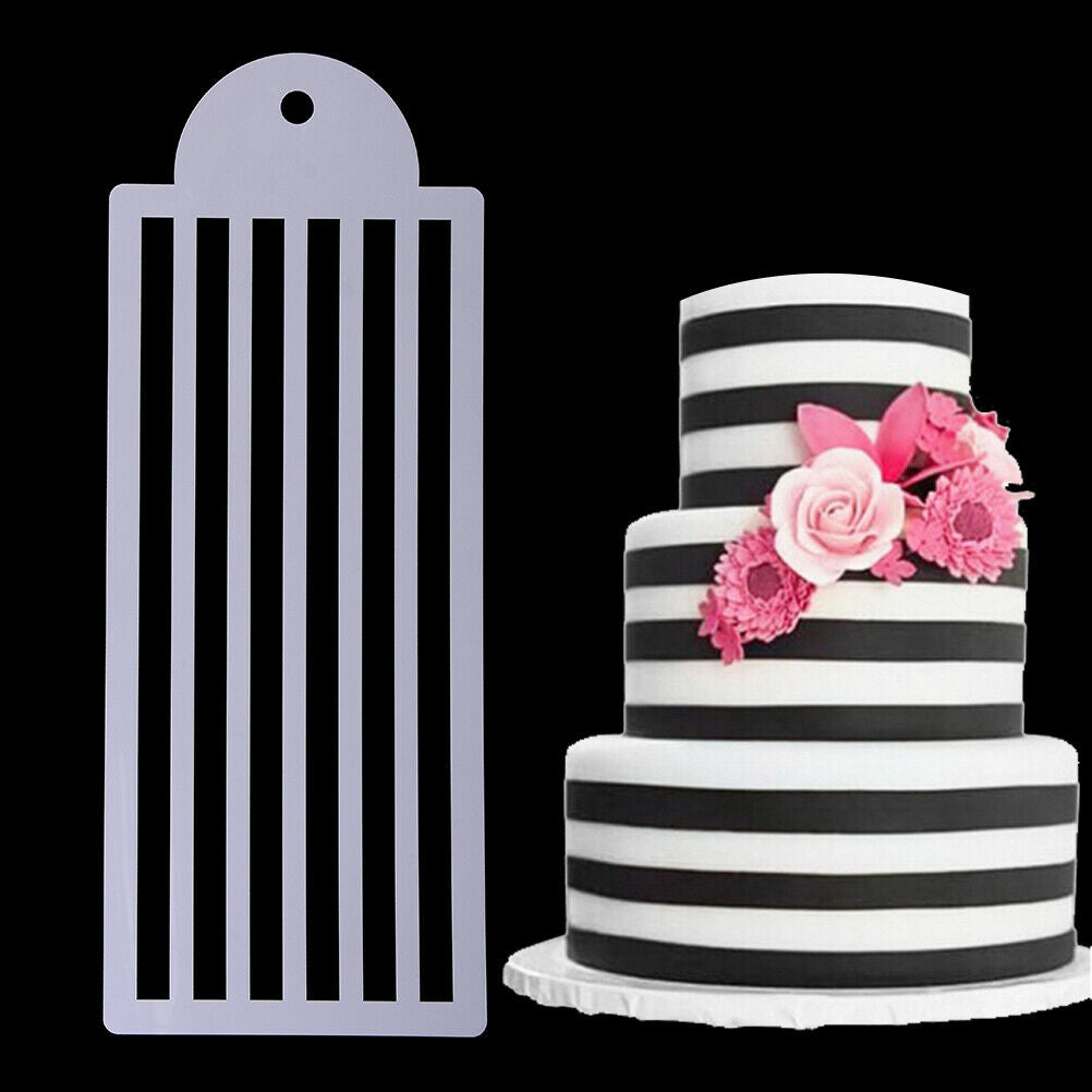 Stripe Cake Lace Stencil Cake Wedding Decoration Plastic Fondant Template.l8