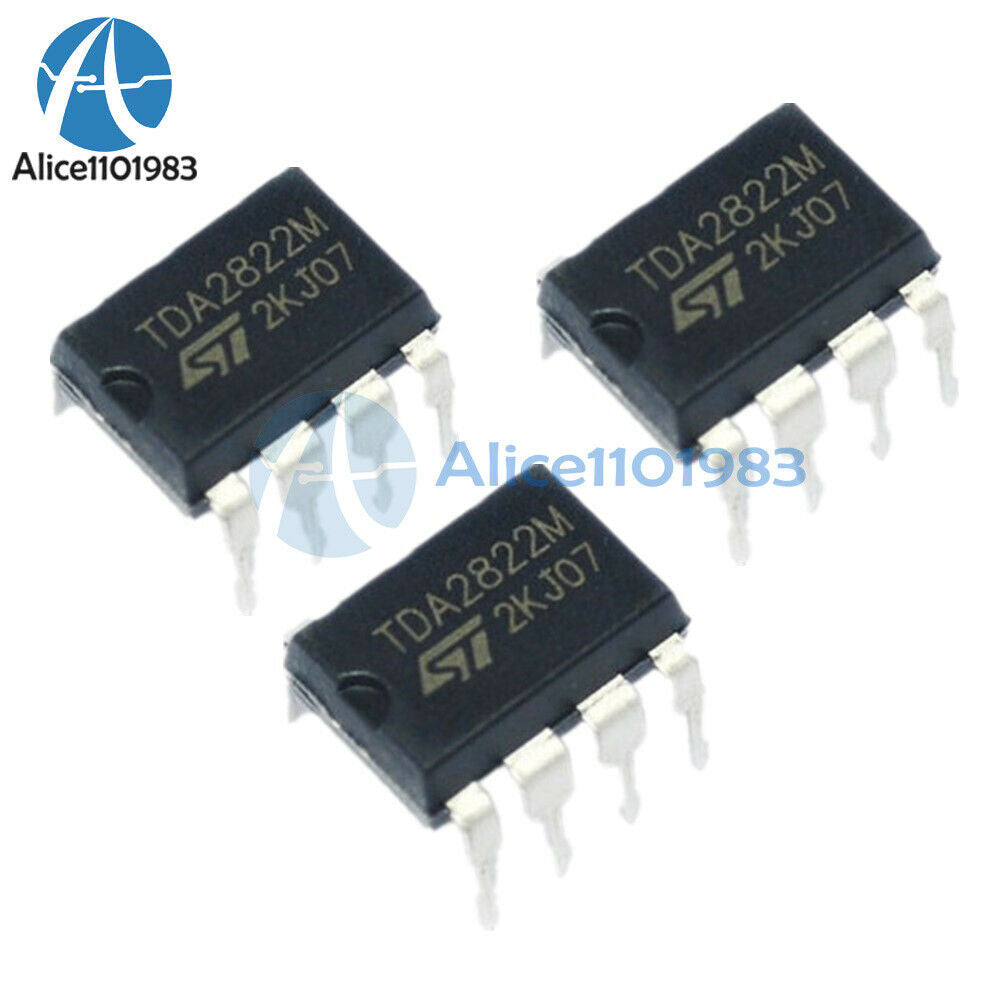 20PCS IC TDA2822M TDA2822 DIP-8 ST AMP AUDIO DUAL LOW VOLT