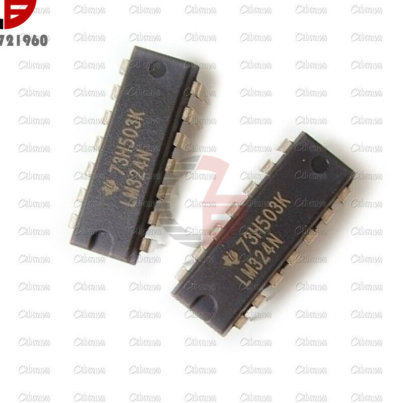 100x LM324N LM324 DIP-14 TI Low Power Quad Op-Amp IC 100PCS