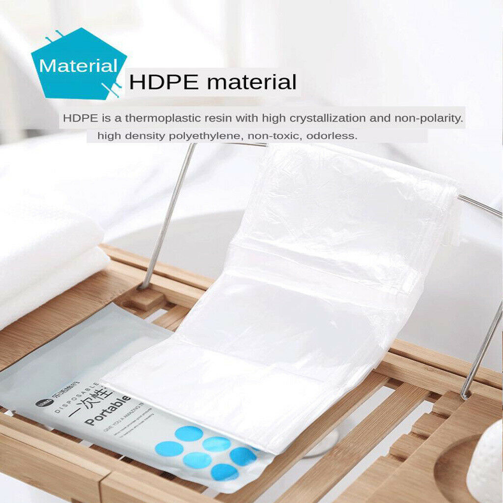 20pack Disposable Bathtub Cover Liner Bag Travel Hotel Household Lining