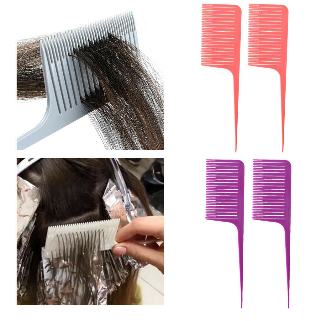 4pcs ABS Weave Highlighting Foiling Hair Comb Hair Coloring Hair Combs