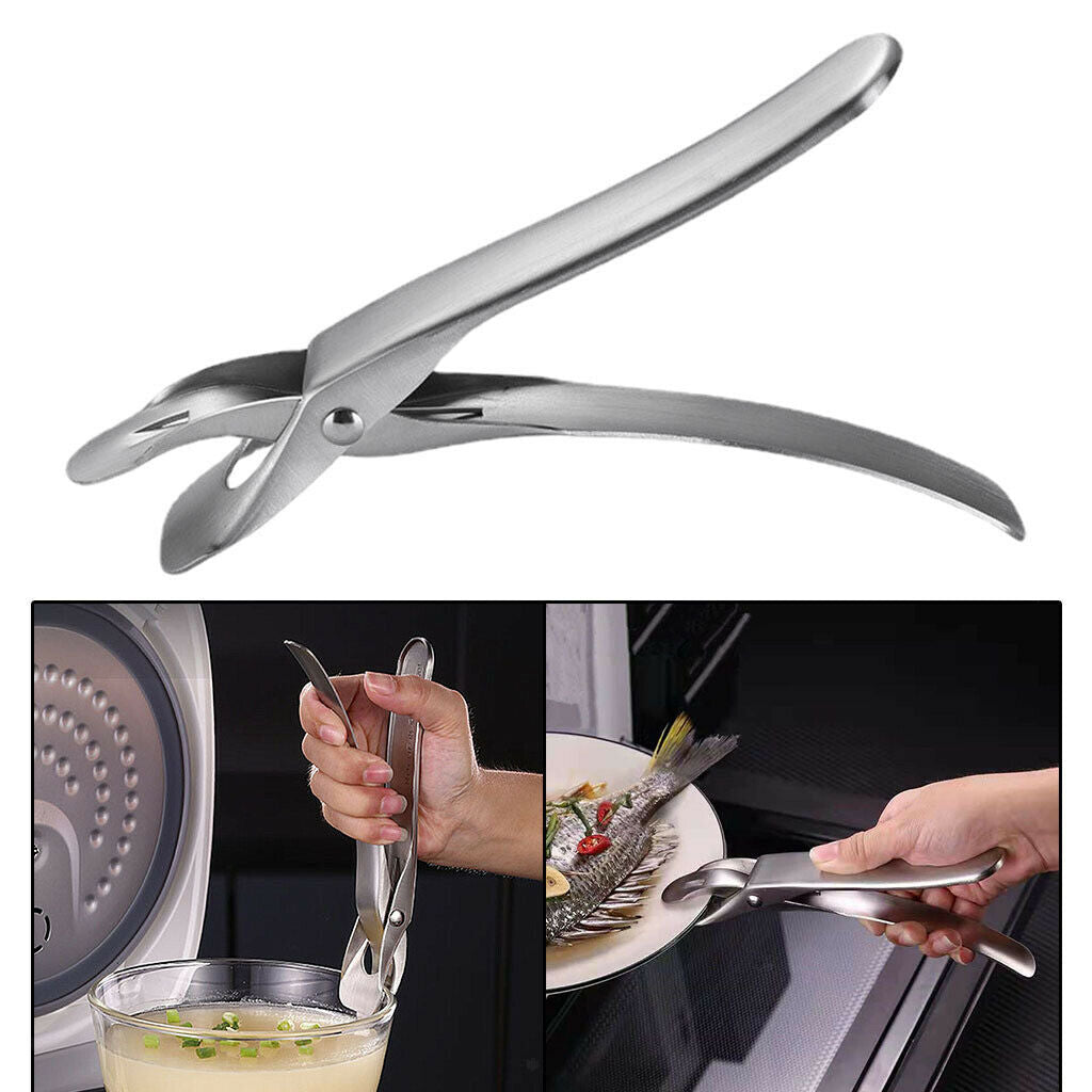Dish Clips Stainless Steel Holder Carrier Clamp for Home Kitchen Restaurant