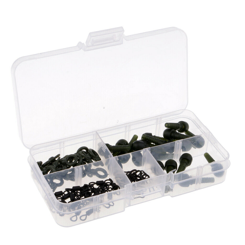 80 Pieces, Tadpole Multi Bead Running Rig Stop Run Ring Quick Change Clip