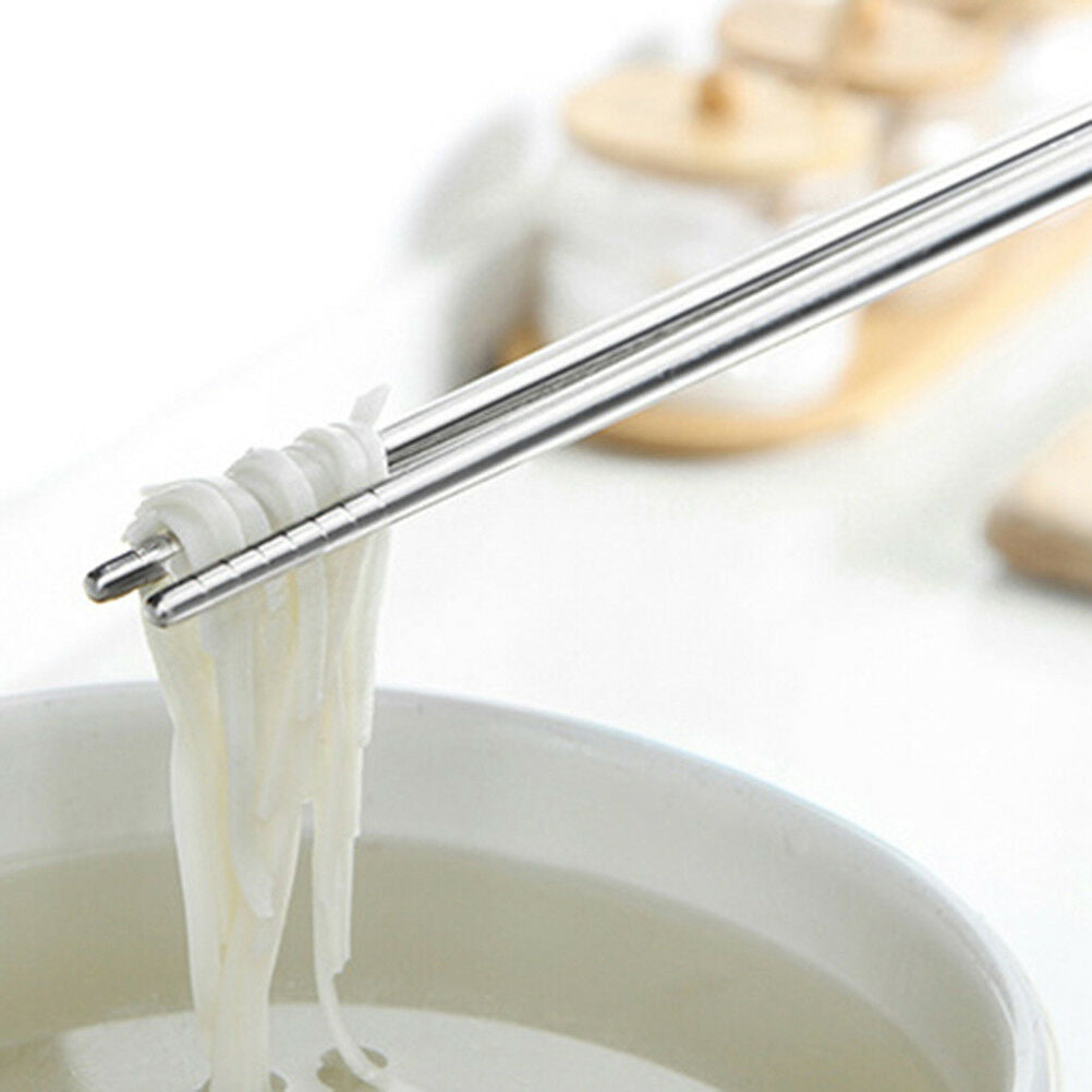 1Pair Stainless Steel Extra Long Hot Pot Cooking Frying Noodle Chopstick.l8