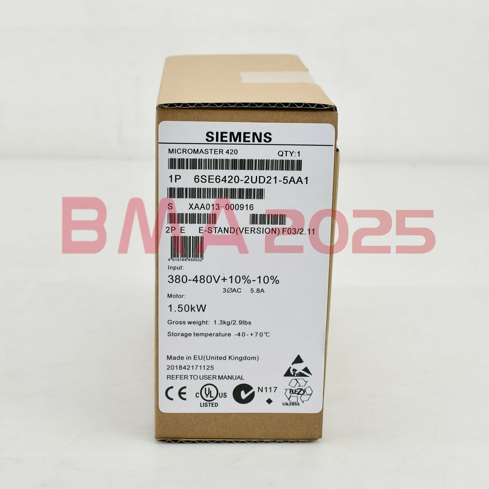 New 6SE6 420-2UD21-5AA1 6SE6420-2UD21-5AA1 1 year warranty free Ship SM9T