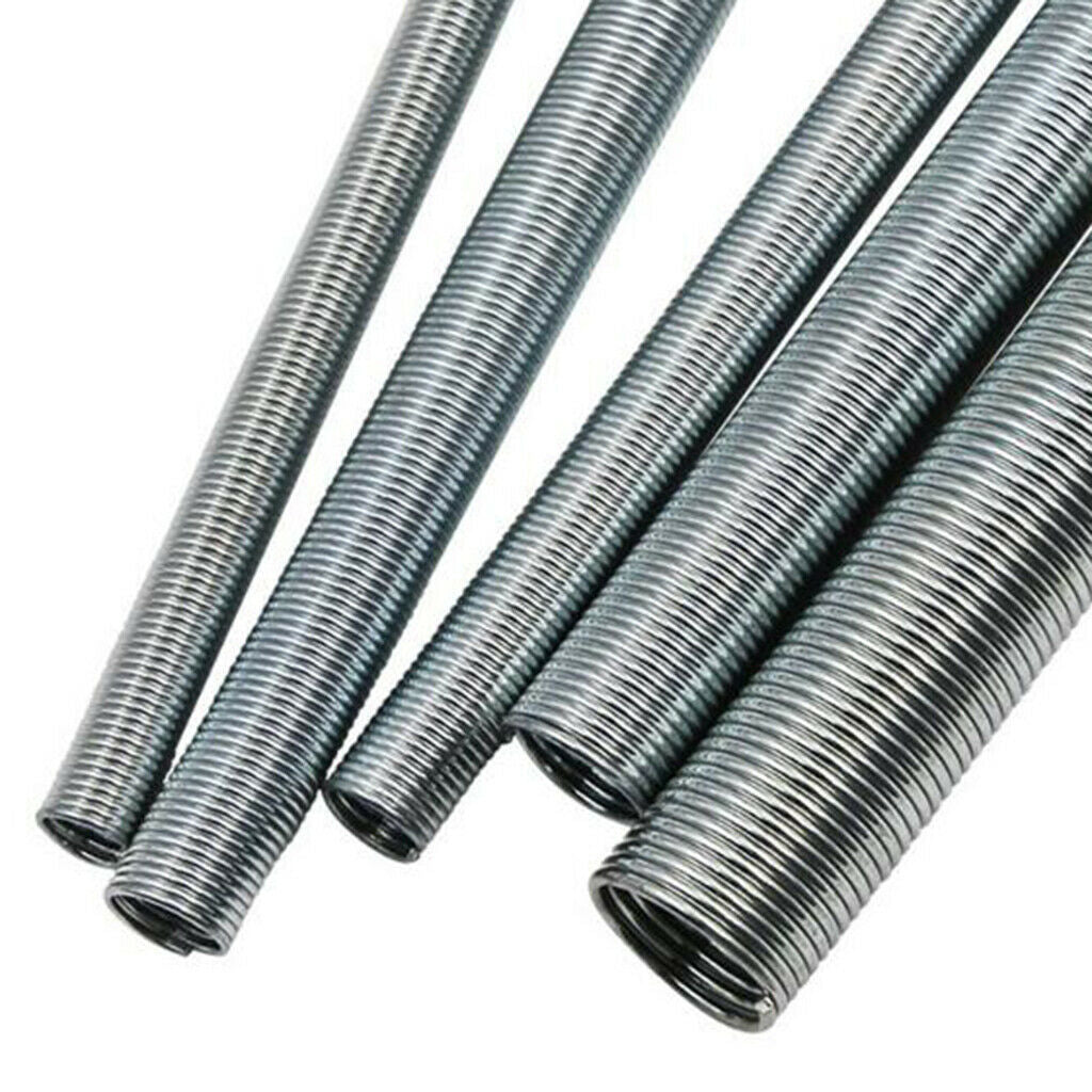 Set of 5 Spring Steel Tubing Bender Kit 1/4" 5/16" 3/8" 1/2" 5/8"