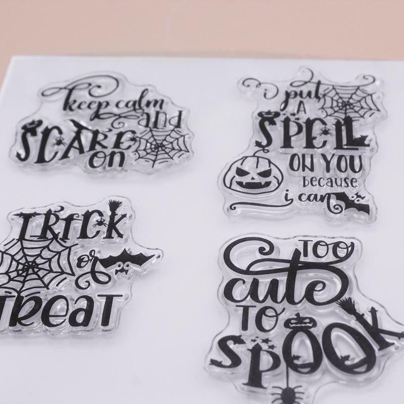 Trick or Treat Silicone Clear Seal Stamp DIY Scrapbooking Embossing Photo Album