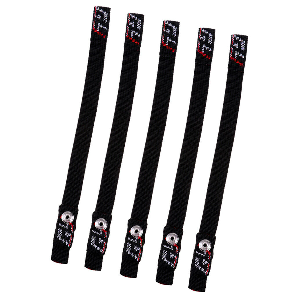 5 Count Durable Black Nylon Ice Hockey Helmet Replacement Chin Straps Loops