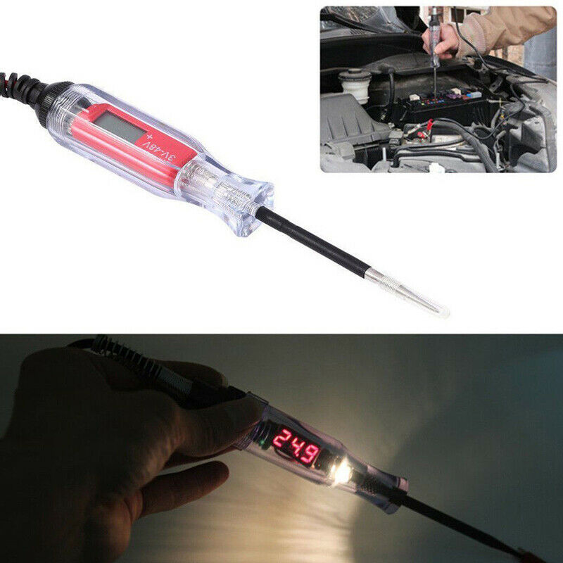 3~48V Digital LCD Display Electric Circuit Tester Test Light Car Boat Trailer RV
