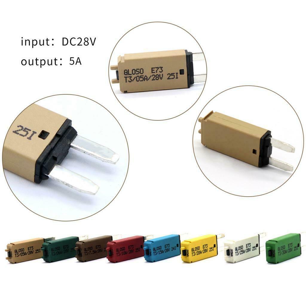 12V-24V Automotive Car Boat Circuit Breaker Small Blade Fuse Resettable 5A