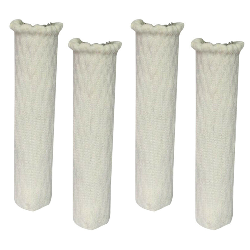 Furniture Feet Caps Covers/Knitted Chair Leg Socks  3x11cm  White