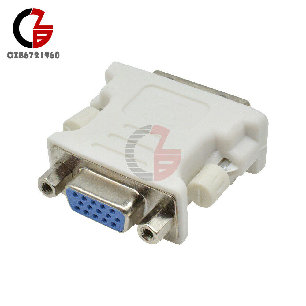 15 Pin VGA Female to 24+1 pin DVI-D Male Adapter Video Converter for PC Laptop