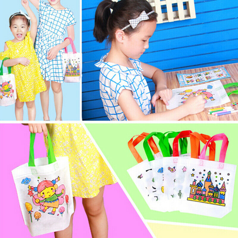 Kids DIY drawing craft color bags children learning toys with watercolor .l8