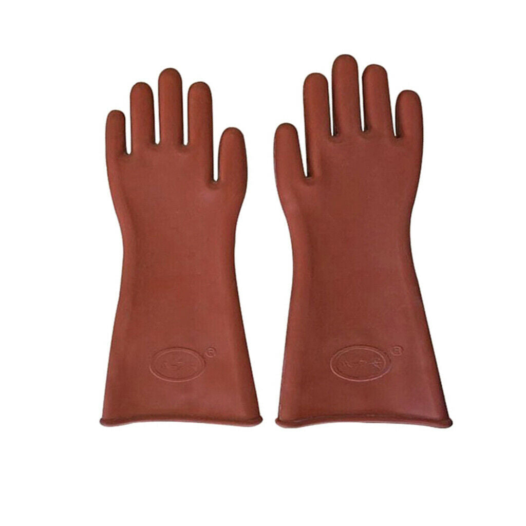 1 Pair High-voltage Insulated Gloves 12KV Electrician Safety Work Accessory