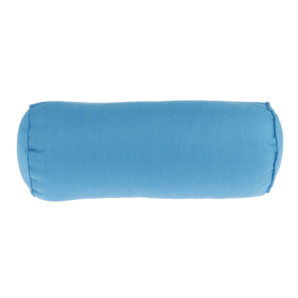 Lightweight Neck Lumbar Foot Rest Pillow Round Roll Sleeping Pillow Blue Red