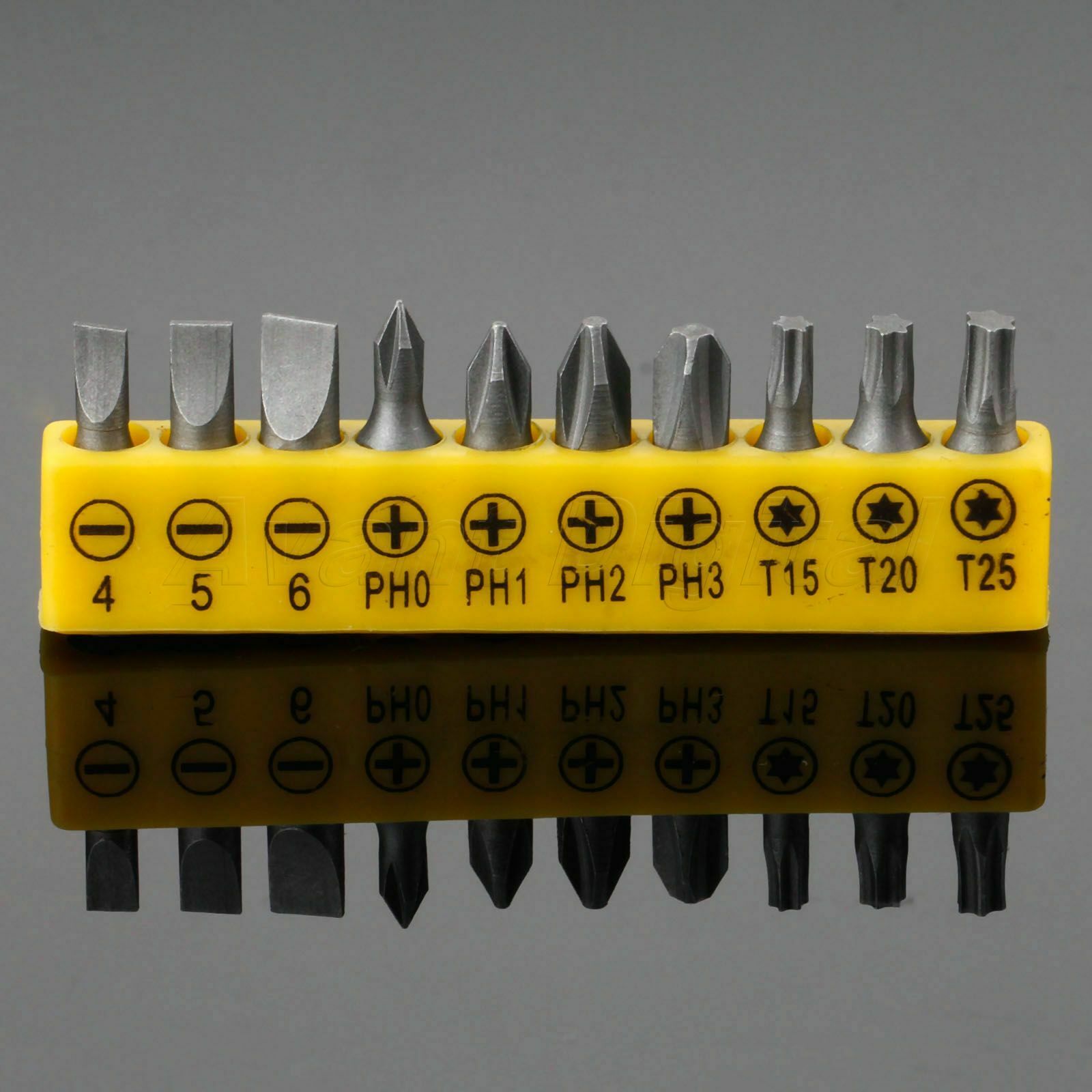 10pcs Hex Shank Screwdrivers Bit Set Drills Impact Driver Hex Shank Magnetic A8D