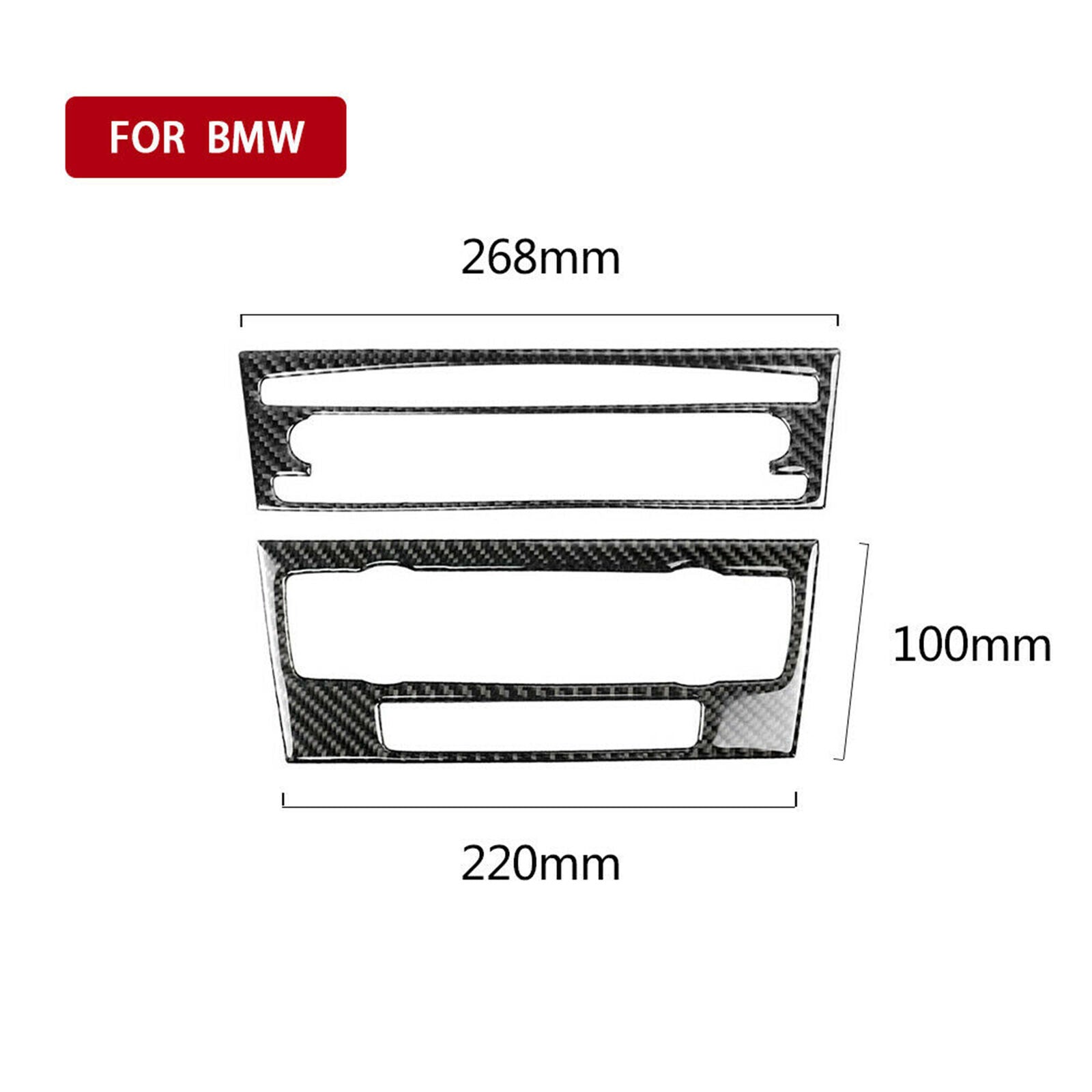 For BMW 3-Series E90/92/93 2005-12 Carbon Fibre AC Control Panel CD Cover Trim