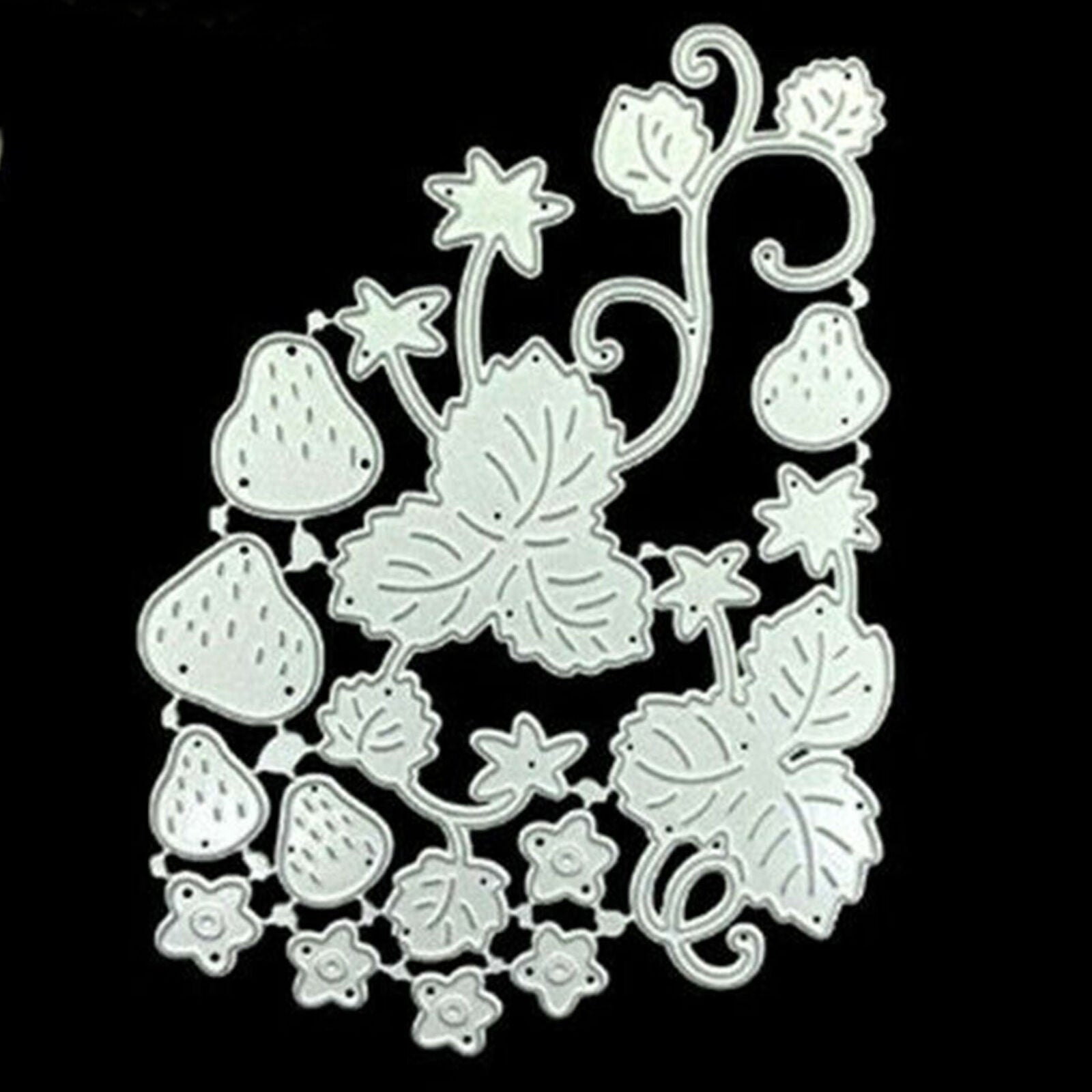 Stamping Template Strawberry Mould Vine Christmas Wedding Birthday Easter Card