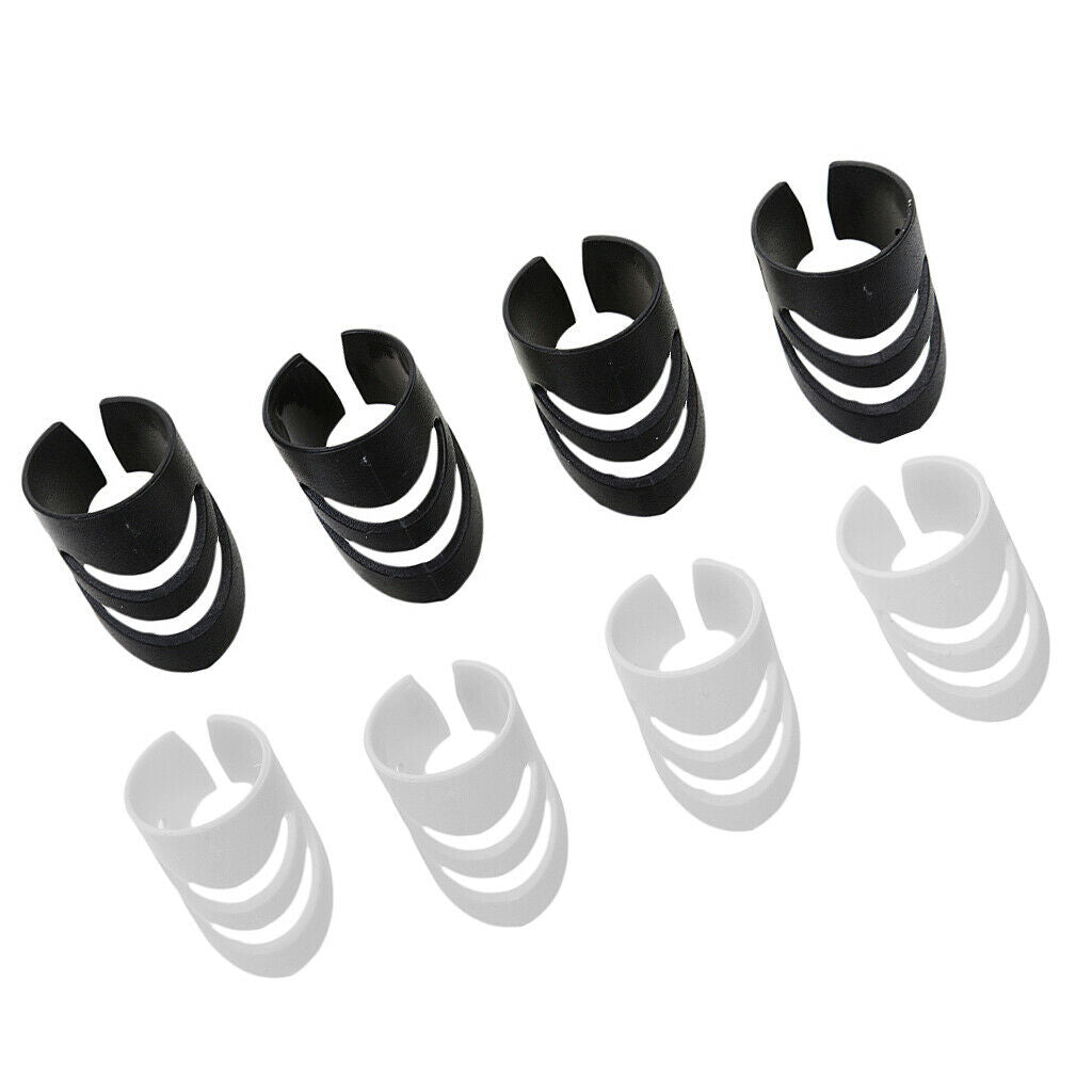8 Pieces Plastic Guitar Fingertip Protector Finger Guard for Bass Guitar - L