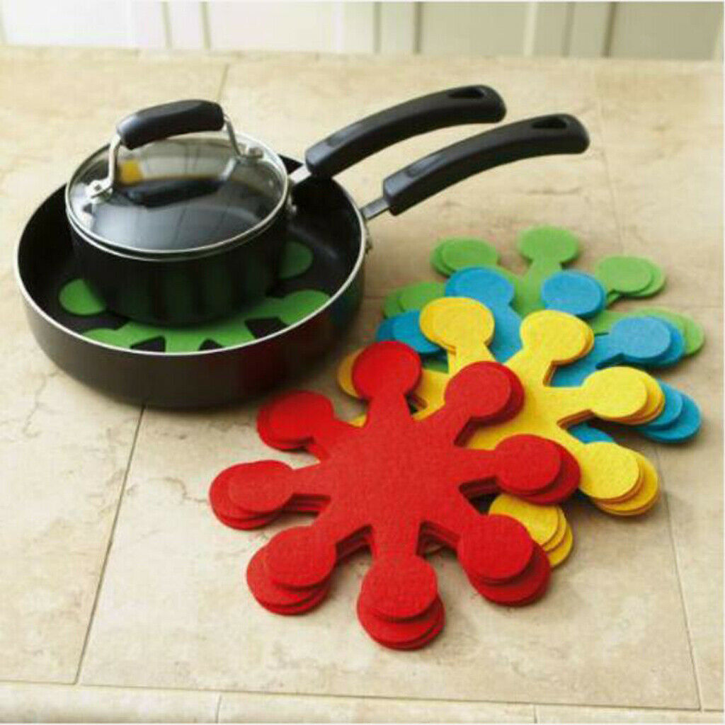 4pcs Pan Pad Kitchen Pot Holder Heat-resistant Dining Table Protection