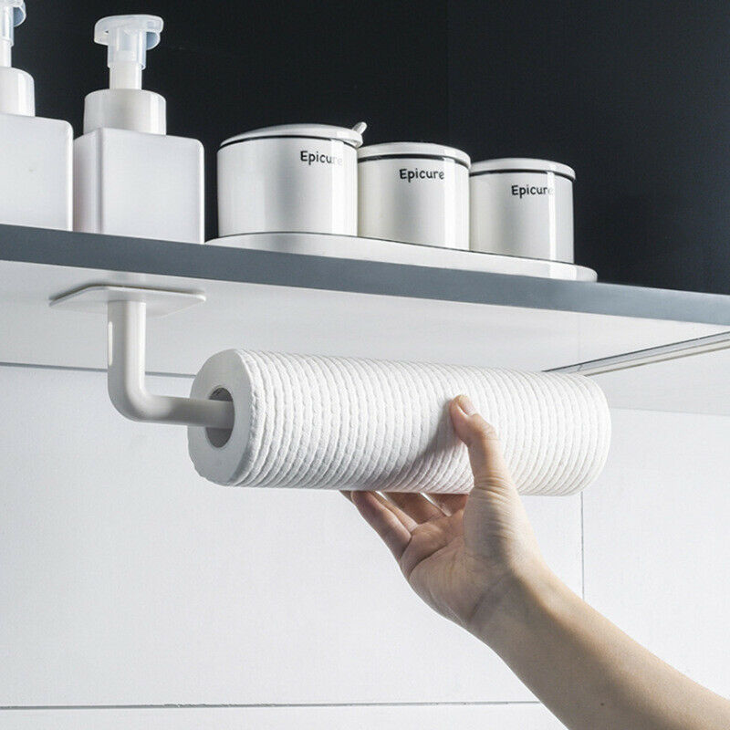 Door Drawer Roll Paper Towel Cup Rack Cupboard Wall-mounted Shelf Holder HN US