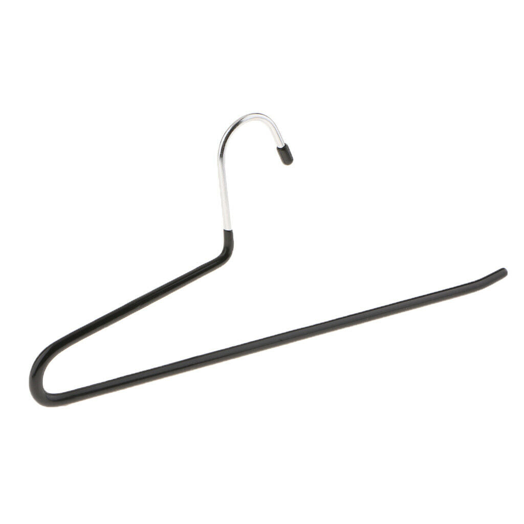 10 Pieces Black S-type Anti-slip Stainless Metal Pant Trousers Jean Hangers