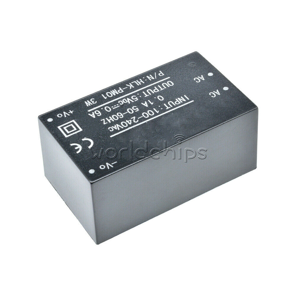 2Pcs HLK-PM01 AC-DC 220V to 5V Step-Down Power Supply Module Household Switch WC
