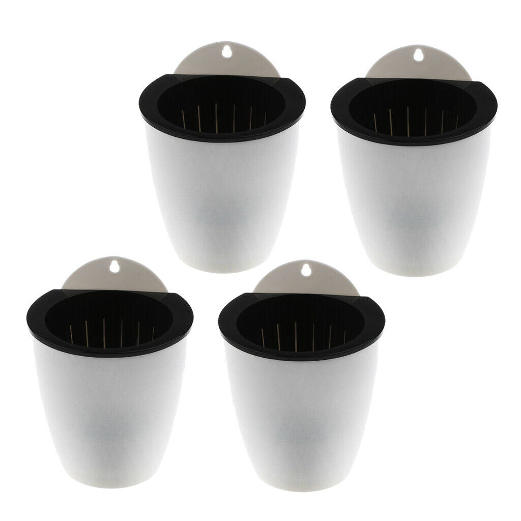 Set of 4 Durable Self-watering Wall Floating Flowerpot for Home Garden