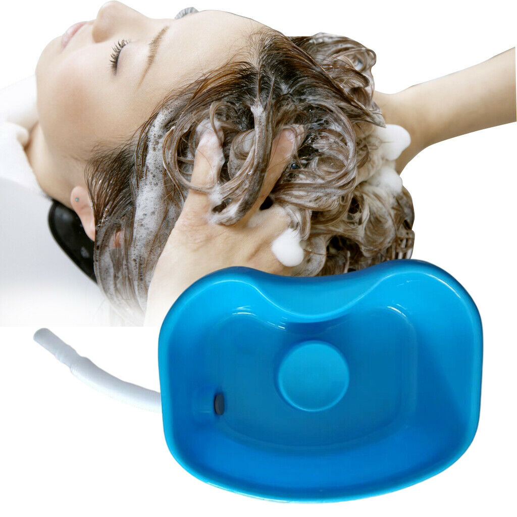 Bed Shampoo Basin Handy Mobile Shower for Hair Washing Elderly Child Blue