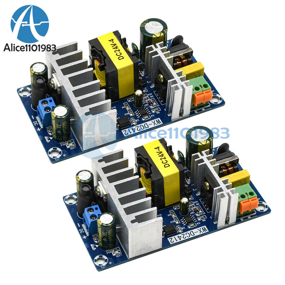 2PCS AC85-265V to DC24V 4A-6A 100W Switching Power Supply Board Supply Module