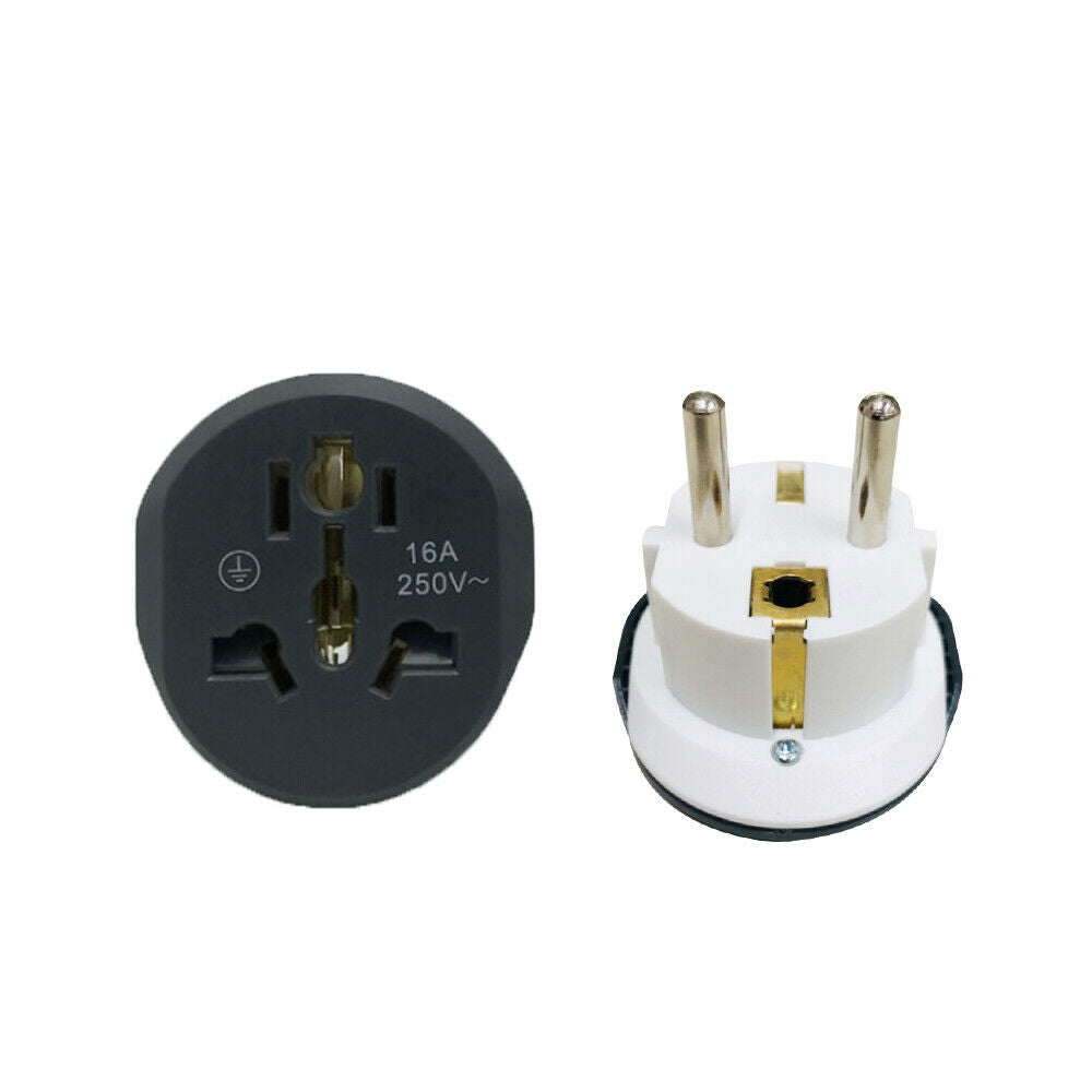 AC 250V 16A 2 Round Pin EU Universal EU Plug Converter Socket AU US UK CN To EU