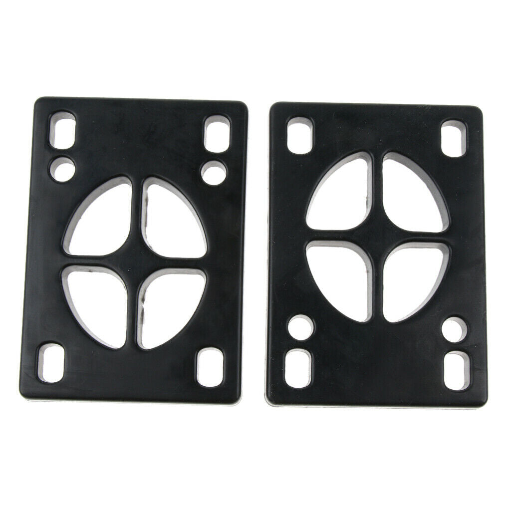 2X 2pcs Skateboard Risers Shock Pad Longboard Shock-proof Mounting Hardware 6mm