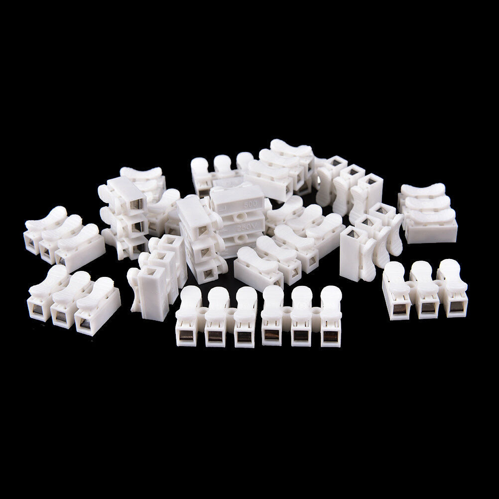 20X Self Locking 3Pin Cable Connectors Quick Splice Lock Wire Terminals xJSJCA