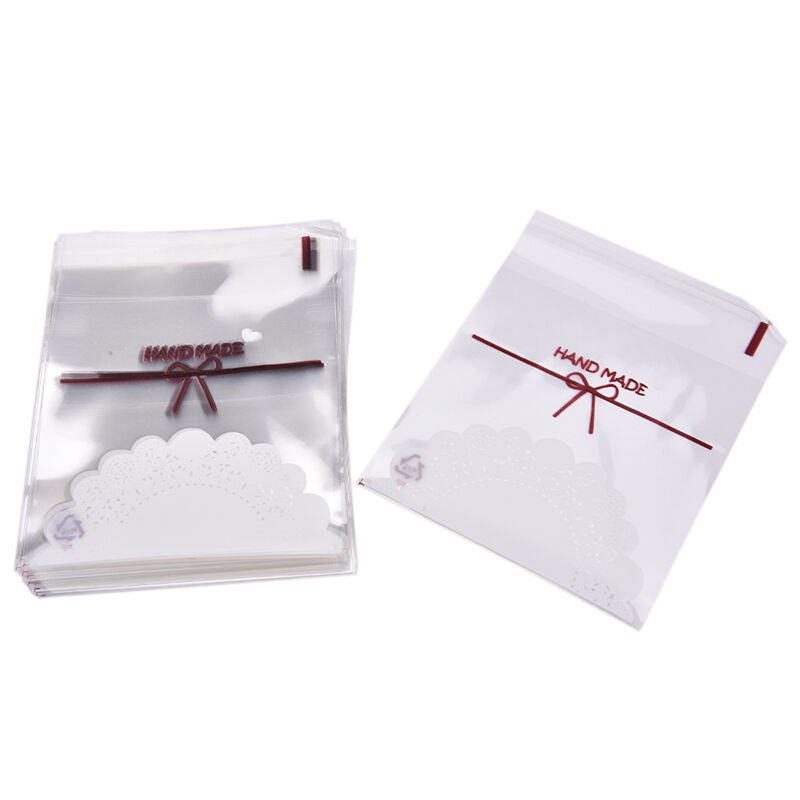 100x Clear LolliChocolate Cookies Favor Candy Cello Bag Cellophane 10*1&lJCABDA