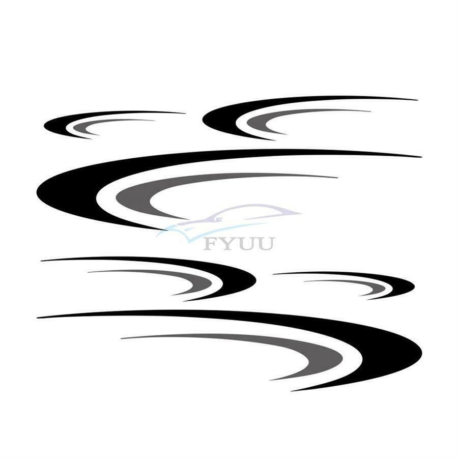 6 Pieces Waterproof Vinyl Car Stripes Graphics DIY Decals For Camper RV Trailer