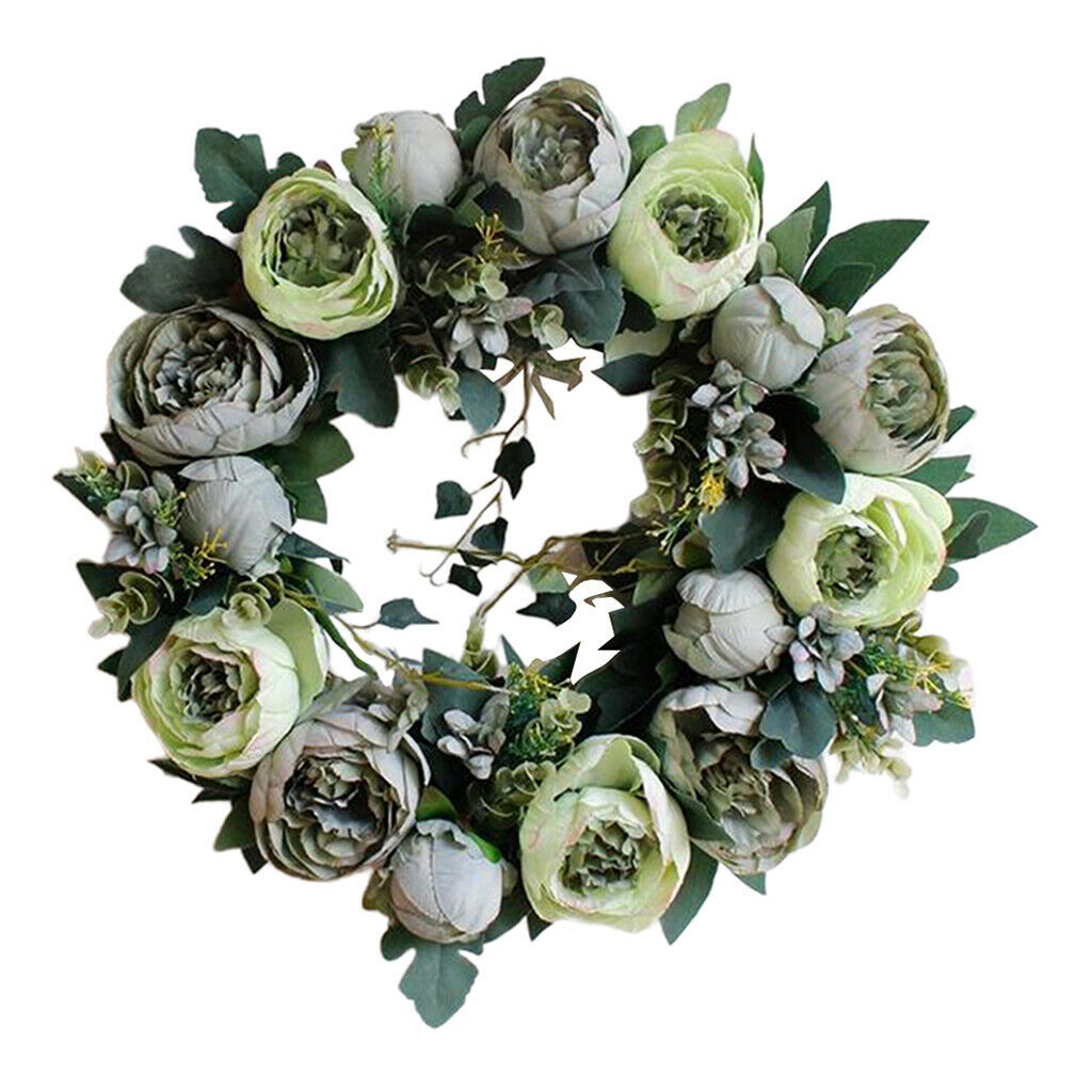 Artificial Flower Leaf Wreath Home Wall Window Door Hanging Wedding Decorations