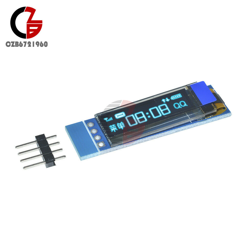 4pin IIC I2C 0.91"128x32 Blue OLED LCD Display Module for AVR PIC Arduino Uno R3